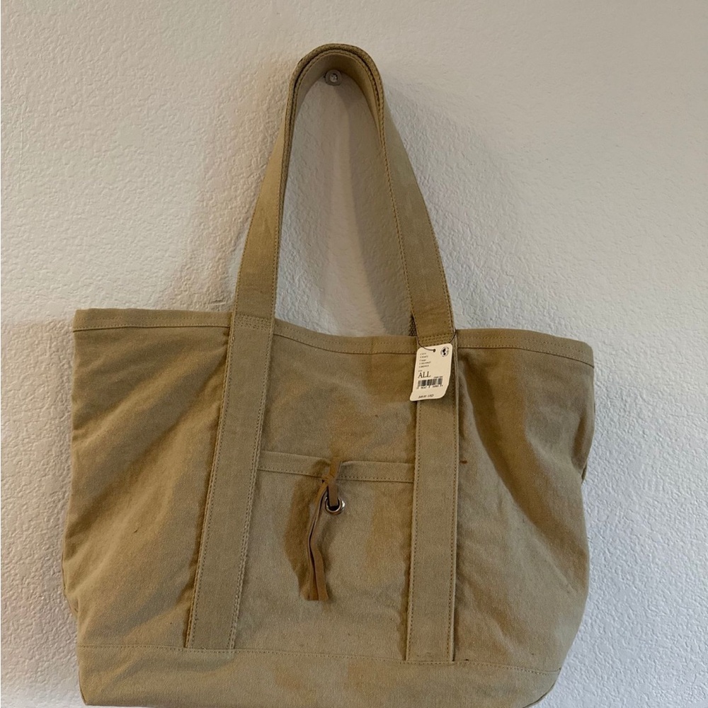Free People Khaki Tote Bag